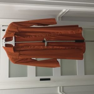 Rust shirt duster